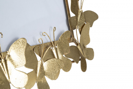 Rama foto Glam cu fluturi aurii din fier, design robust CreativDeco.ro.   [2]