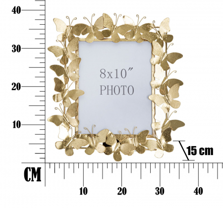 Rama foto Glam cu fluturi aurii din fier, design robust CreativDeco.ro.   [5]