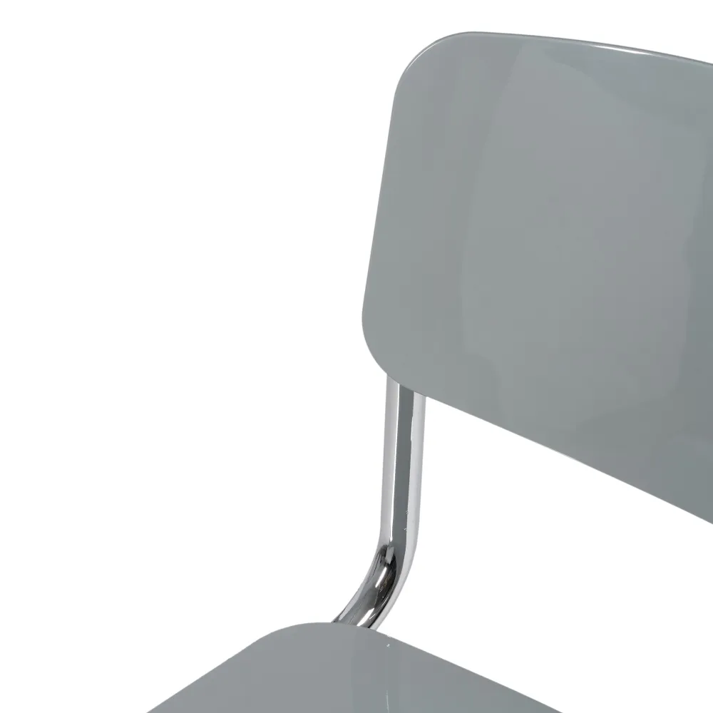 Scaun asteptare gri, ABS otel cromat [7]