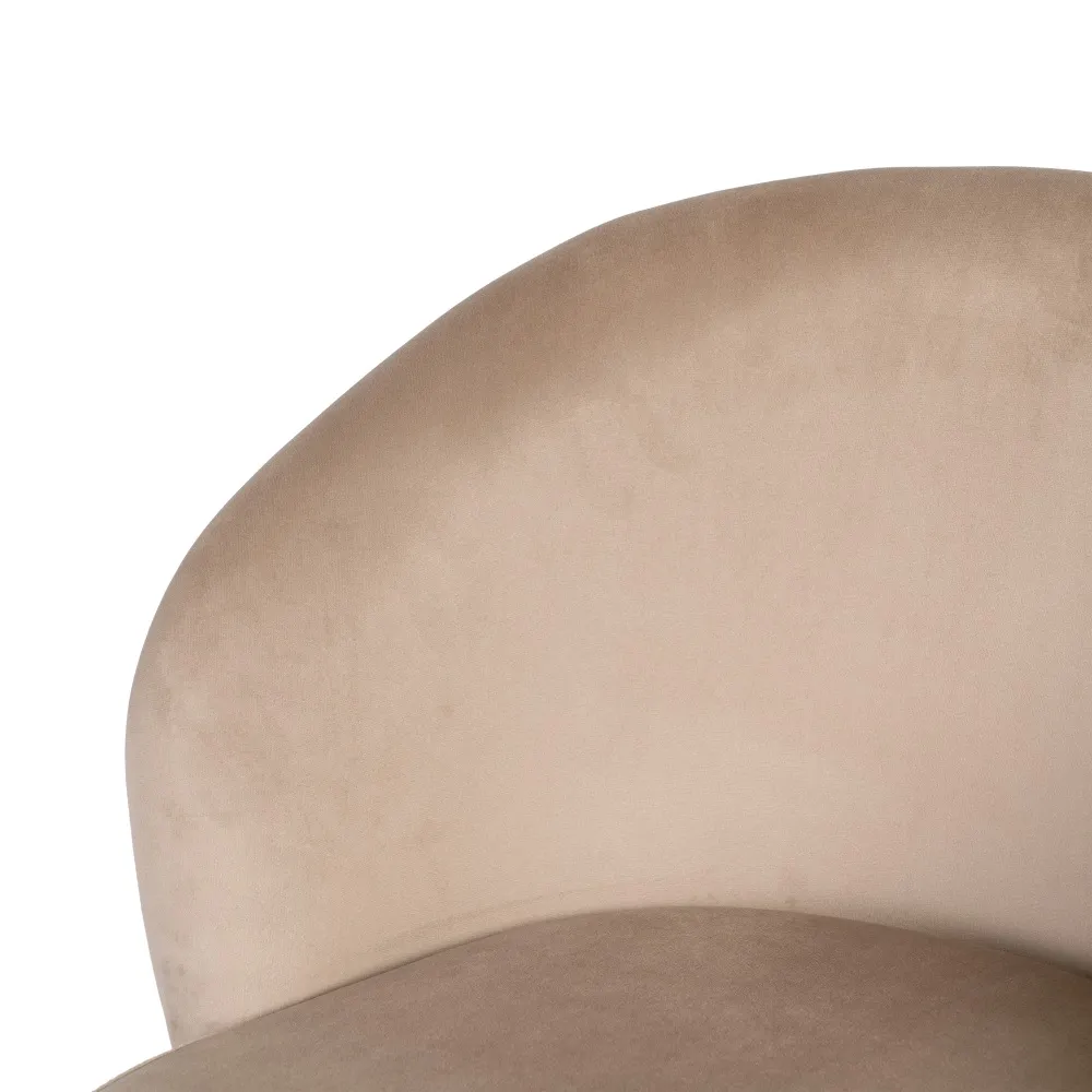 Scaun bar bej, catifea metal [8]