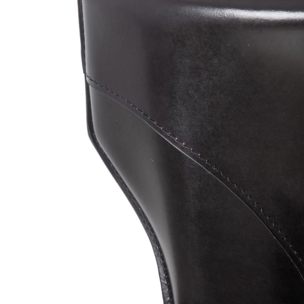 Scaun bar Black piele neagra metal [7]