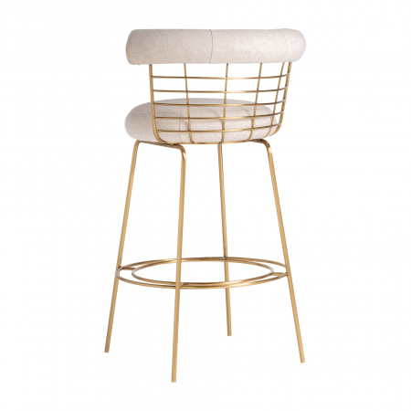 Scaun bar Art Deco alama alb antic | Mobilier elegant de lux [3]