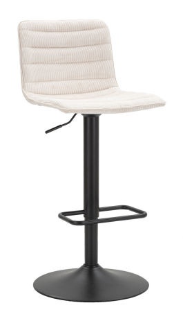 Mobilier bar - Scaun Bar Reglabil Alb Tapiterie Catifea CreativDeco