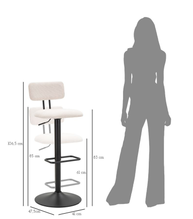 Scaun Bar Alb Design Usor Minimalist CreativDeco [8]