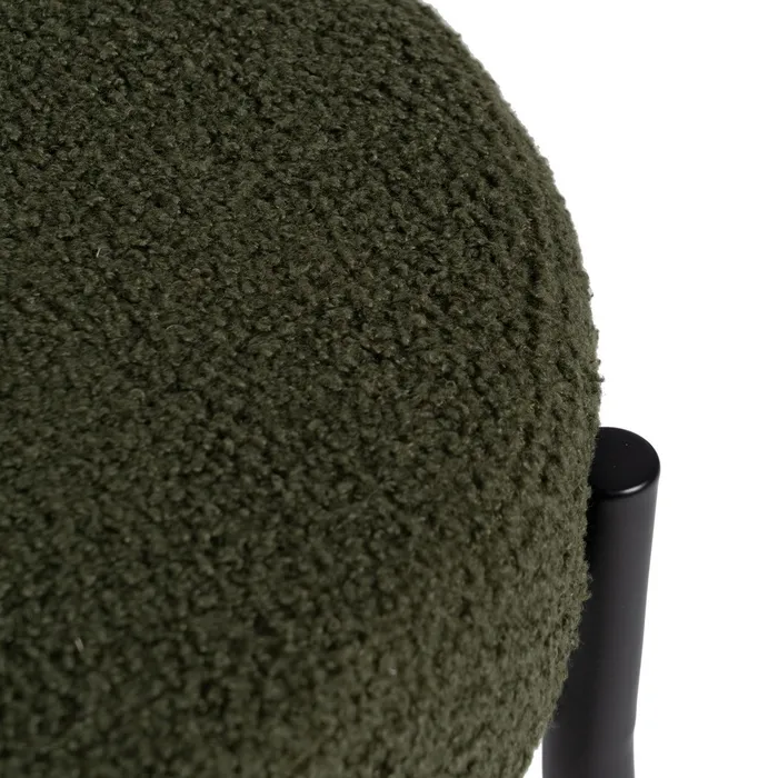 Scaun Bar Round Plus, Stofa Boucle Verde, Metal Negru - creativdeco.ro [7]