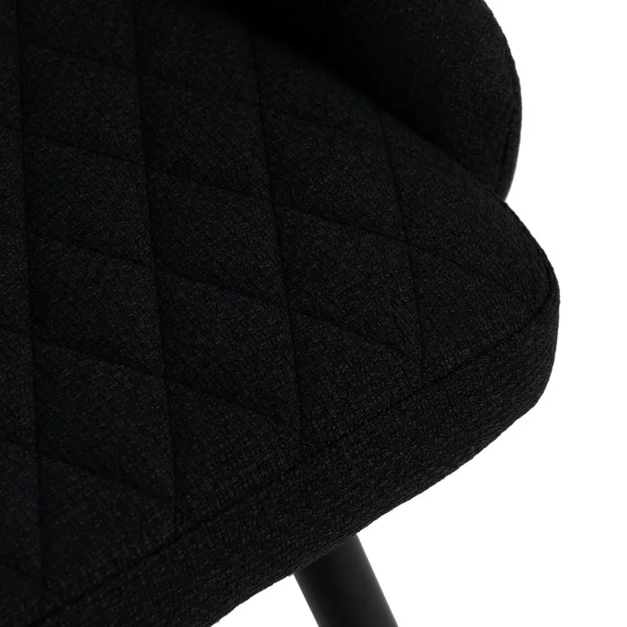 Scaun bar negru cu tapițerie matlasată și cadru metalic – design modern horeca [8]