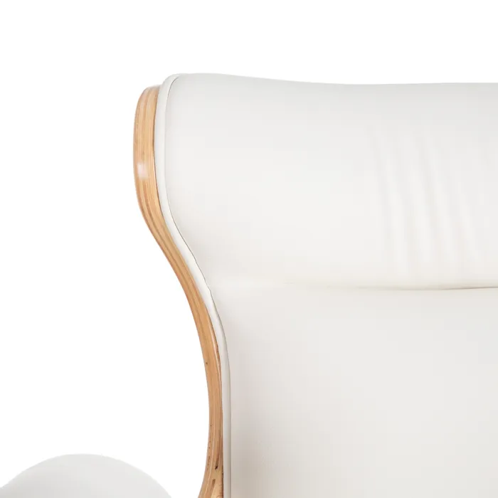 Scaun Birou Gerente Natural - Alb, Piele Ecologica, Lemn, Metal - creativdeco.ro [6]