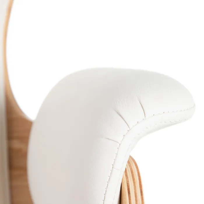 Scaun Birou Gerente Natural - Alb, Piele Ecologica, Lemn, Metal - creativdeco.ro [7]