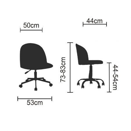 Scaun ergonomic de birou cu design modern și textură boucle în roz prăfuit [3]