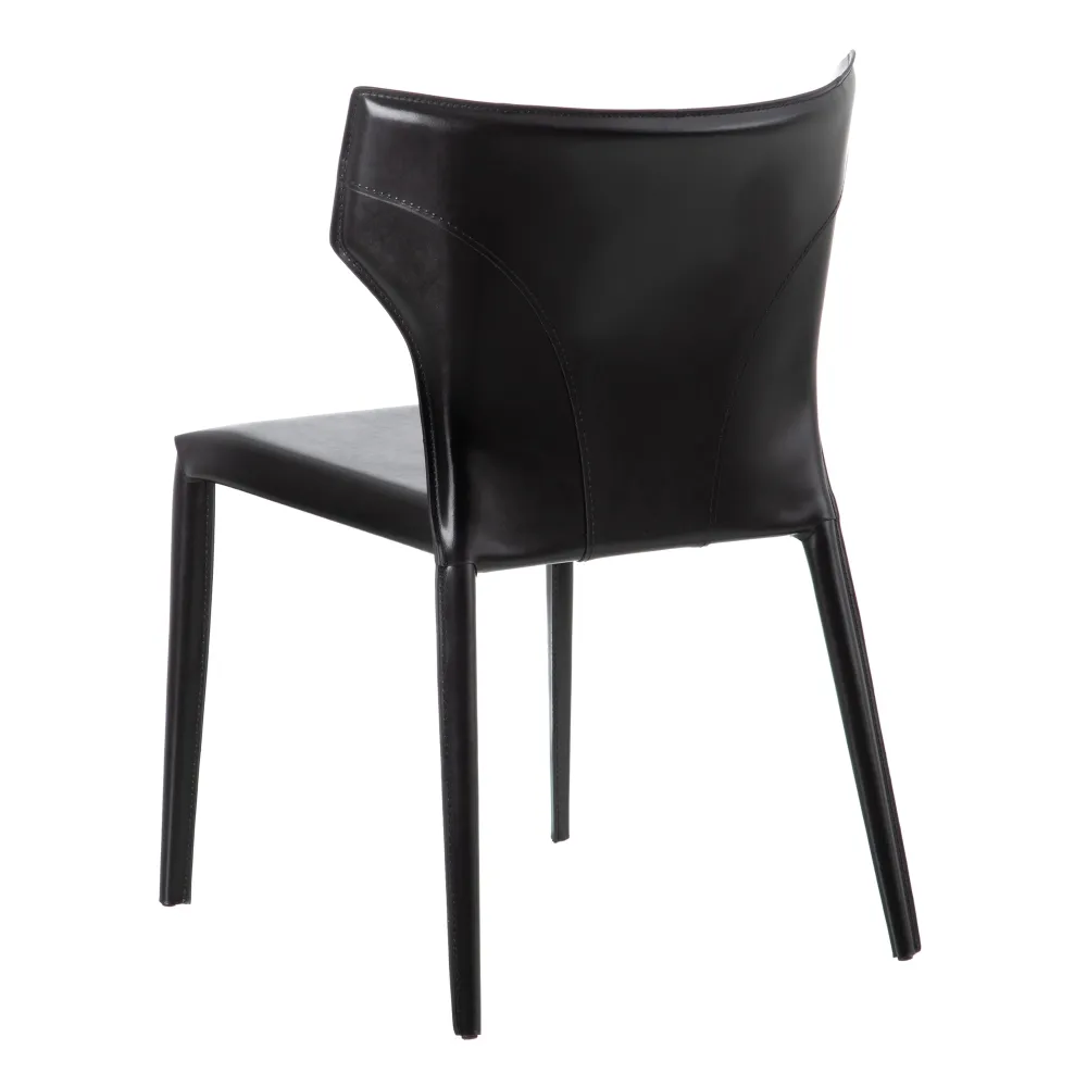 Scaun Black piele naturala neagra si metal - creativdeco.ro [3]