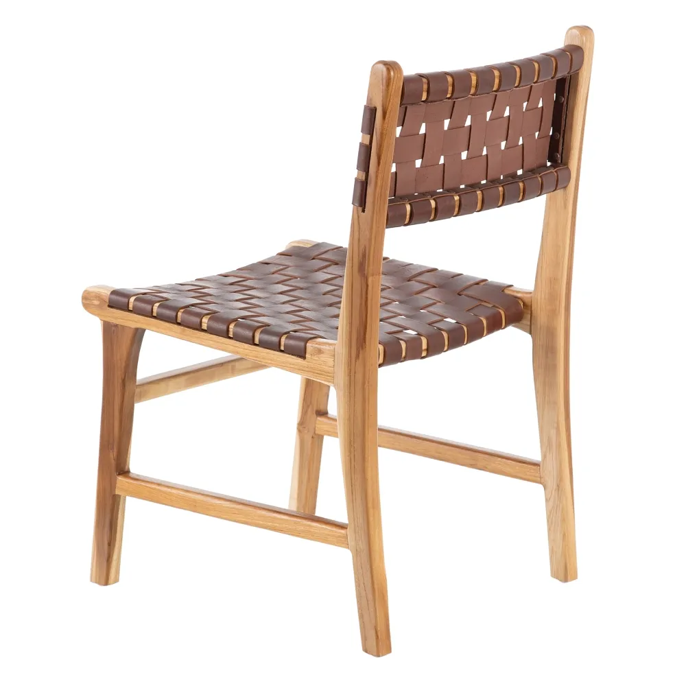 Scaun Brown Lemn Tec Piele Maro - CreativDeco.ro [4]