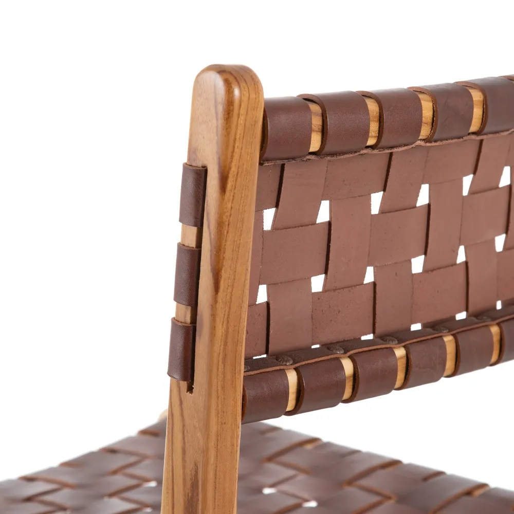 Scaun Brown Lemn Tec Piele Maro - CreativDeco.ro [6]