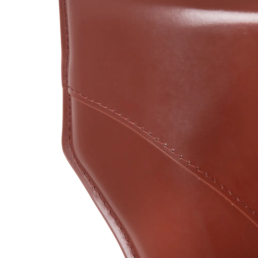 Scaun Brown din Piele Maro, Structura din Metal - creativdeco.ro [9]