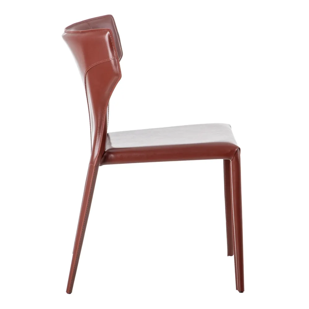 Scaun Brown din Piele Maro, Structura din Metal - creativdeco.ro [4]