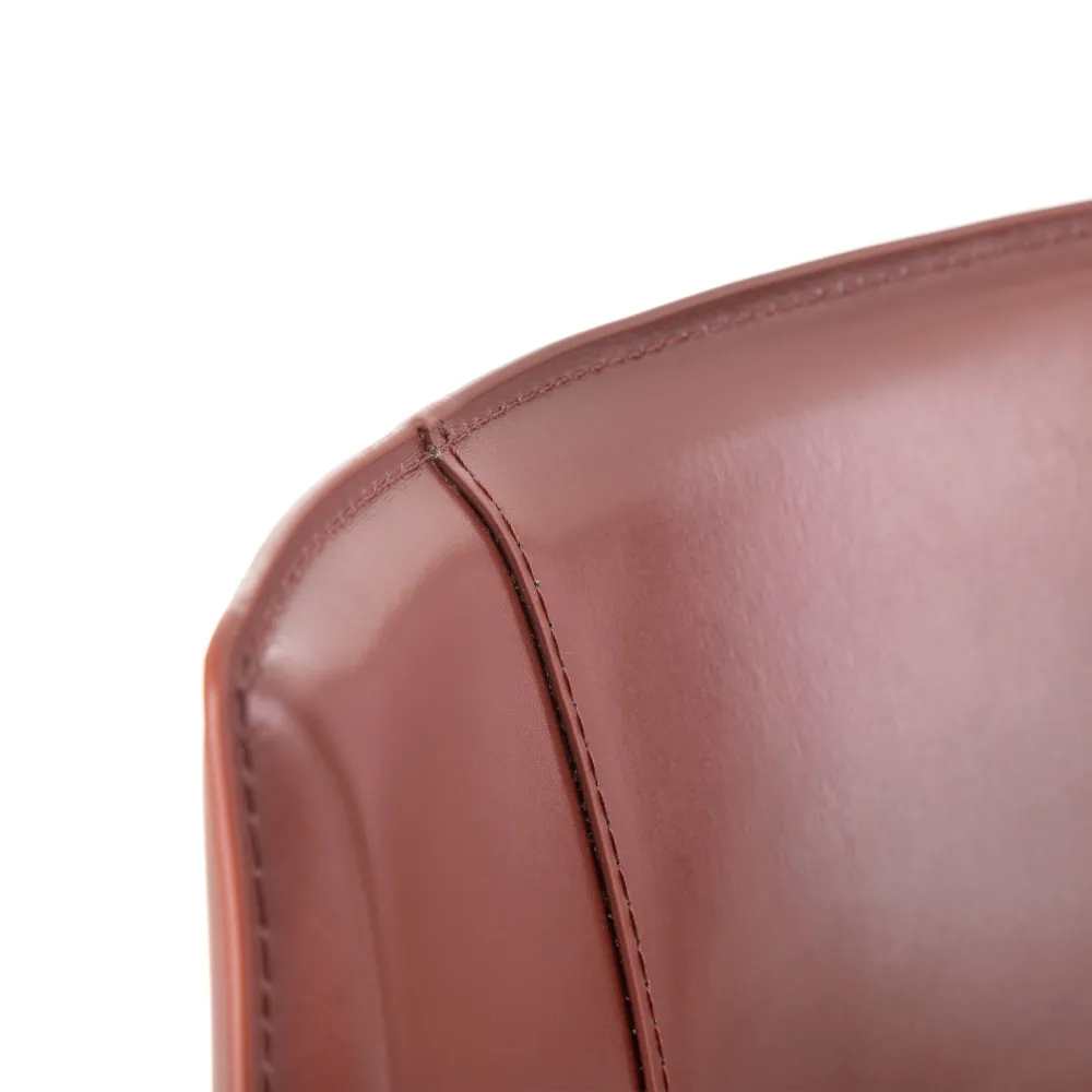 Scaun Brown din Piele Maro, Structura din Metal - creativdeco.ro [11]