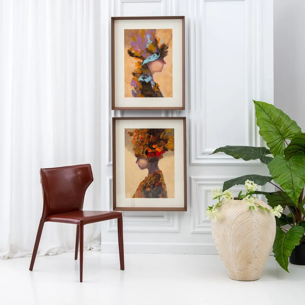 Scaun Brown din Piele Maro, Structura din Metal - creativdeco.ro [1]