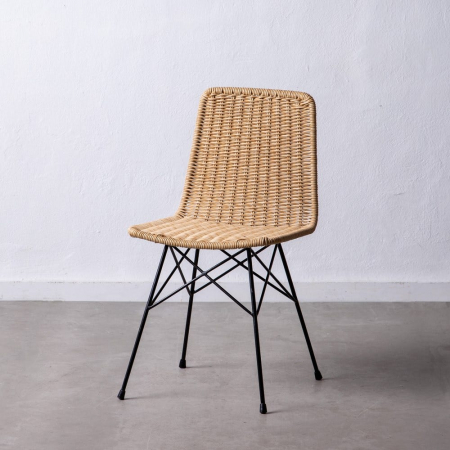 Scaune in Stil Contemporan - Scaun ratan sintetic cu structură metalică – stil boho chic modern