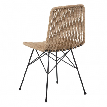 Scaun ratan sintetic cu structură metalică – stil boho chic modern [3]