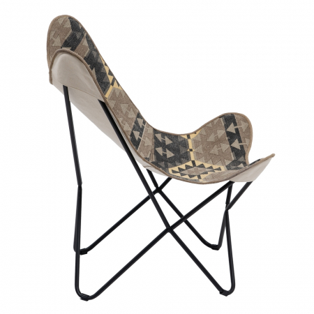 Scaun Tip Fluture Negru CreativDeco - Design Geometric pentru Decoruri Eclectice [2]