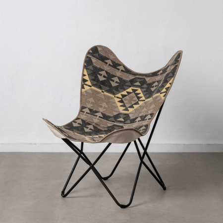 Contemporan - Scaun Tip Fluture Negru CreativDeco - Design Geometric pentru Decoruri Eclectice
