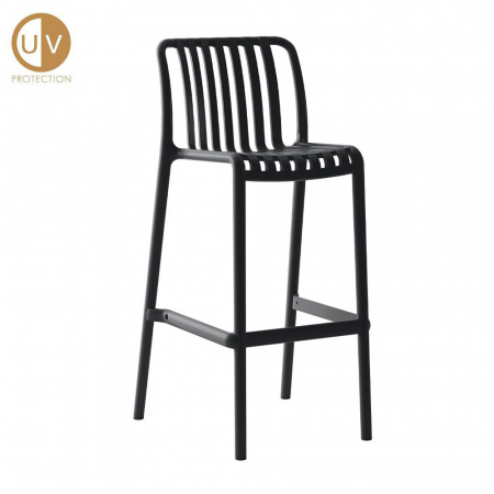 Scaune Bar Exterior - Scaun bar exterior negru Sticky din polipropilenă cu protecție UV