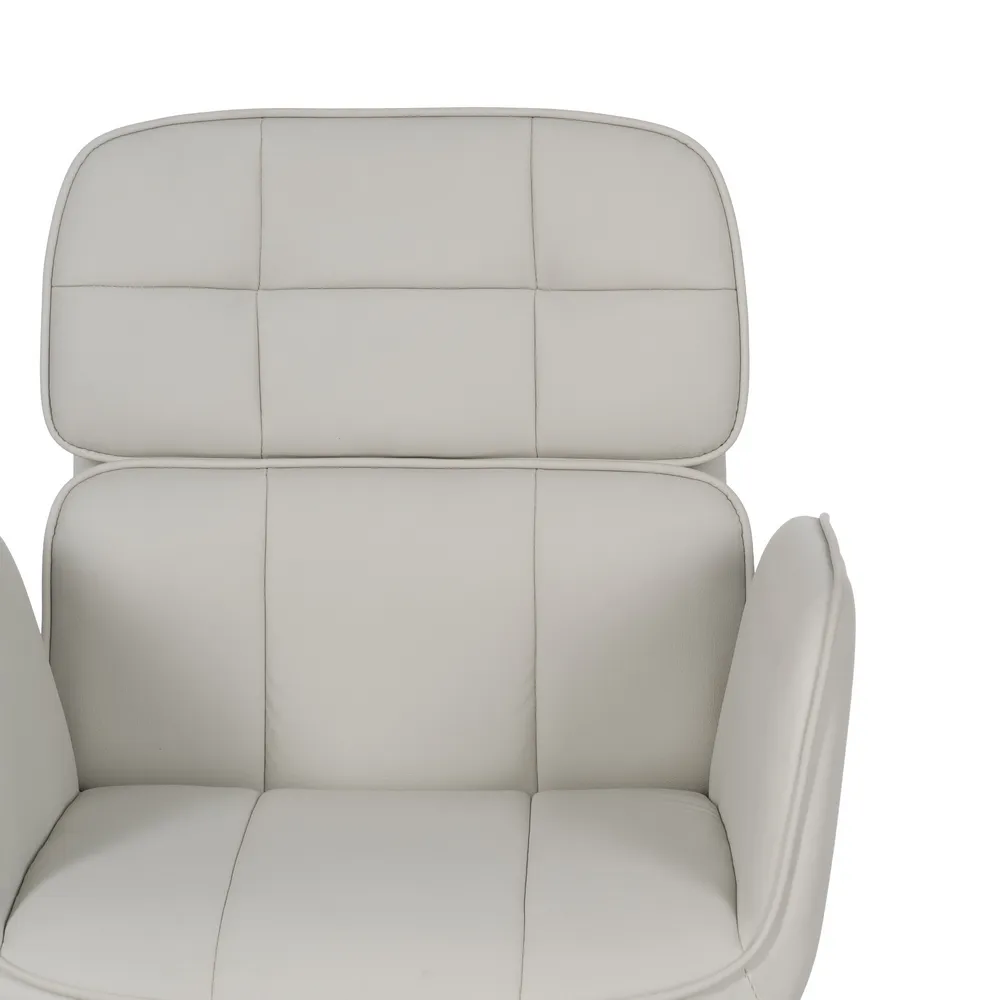 Scaun birou piele ecologica alb CreativDeco [6]