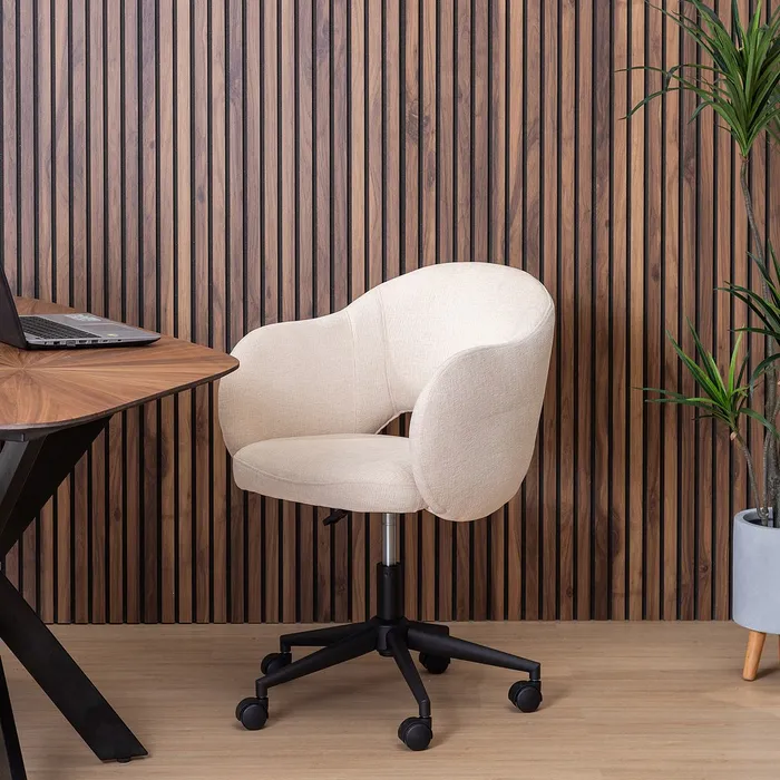 scaun birou ergonomic crem cu roti CreativDeco [1]