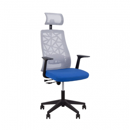 Scaune Gaming - Scaun birou ergonomic albastru cu tetieră VITRIO