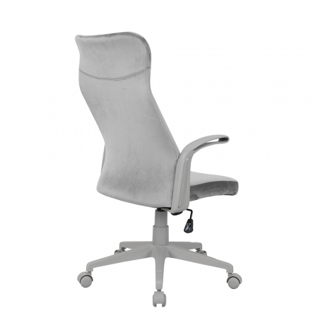 Scaun de birou Ego gri textil cu mecanism Lock & Tilt – vedere laterală [2]