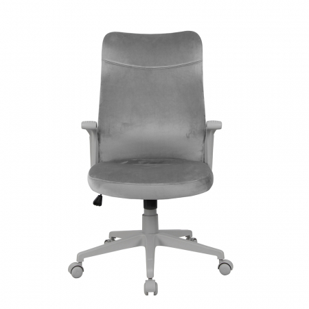 Scaun de birou Ego gri textil cu mecanism Lock & Tilt – vedere laterală [1]