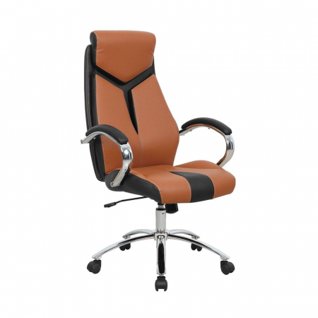 Scaune Gaming - Scaun birou ergonomic maro coniac cu brate PATRON
