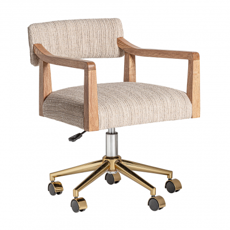 Scaune - Scaun birou Art Deco maro | Scaune elegante office