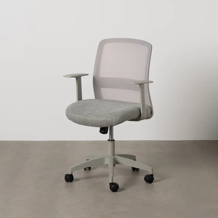 Scaune de birou - Scaun birou textil gri ergonomic CreativDeco