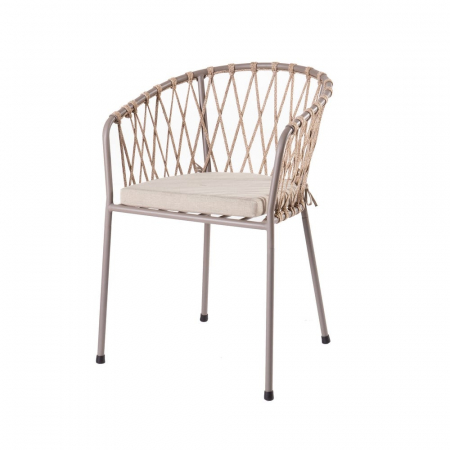 Mobilier Gradina - Scaun Myra Limo – design discret și rafinat pentru terase, lounge-uri sau grădini cu stil relaxat și natural