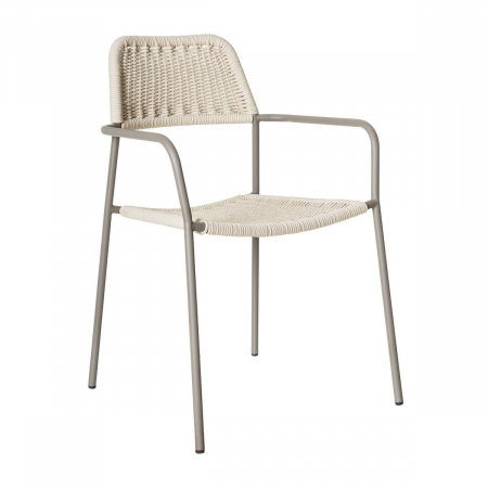 Mobilier Gradina - Scaun Milos Silt Cream – stil boho relaxat pentru terase horeca, grădini naturale și spații de dining exterior