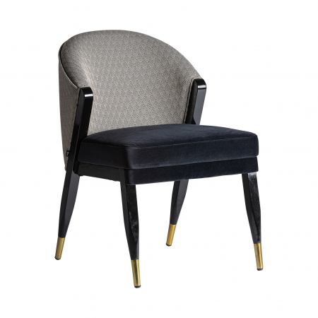 Scaune - Scaun catifea Art Deco negru auriu|Scaune elegante de calitate