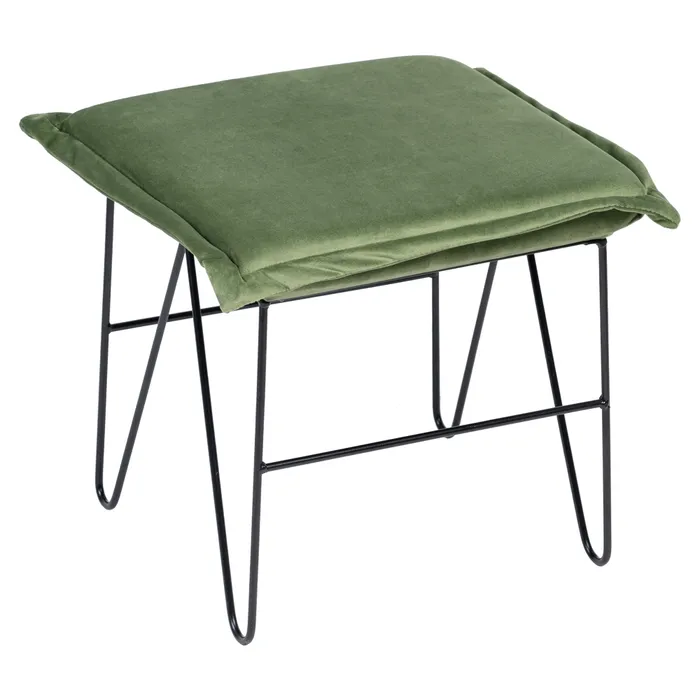 Taburete si pufuri - Taburet din Metal si Catifea Verde - creativdeco.ro