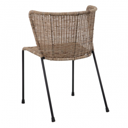 Scaun din fibră naturală cu structură metalică – design organic modern [3]