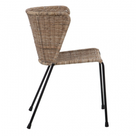 Scaun din fibră naturală cu structură metalică – design organic modern [2]