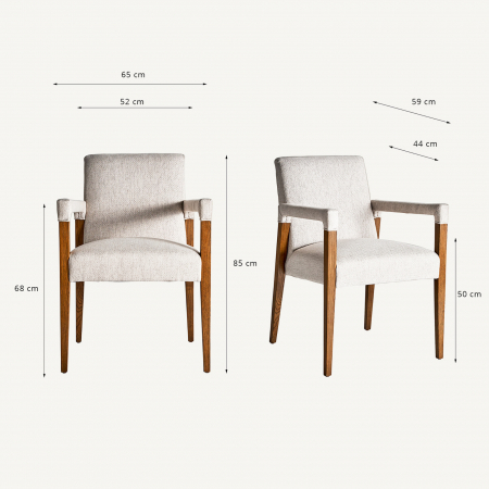 Scaun colonial in crem lemn mesteacan|Scaune elegante [7]