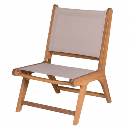 Scaune Pliabile - Scaun Relax Nina bej din lemn acacia, stil japandi pliabil