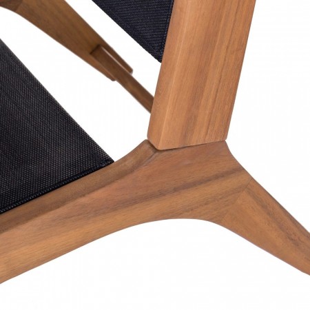 Scaun Relax Nina negru-natural din lemn acacia, contrast modern pliabil [3]