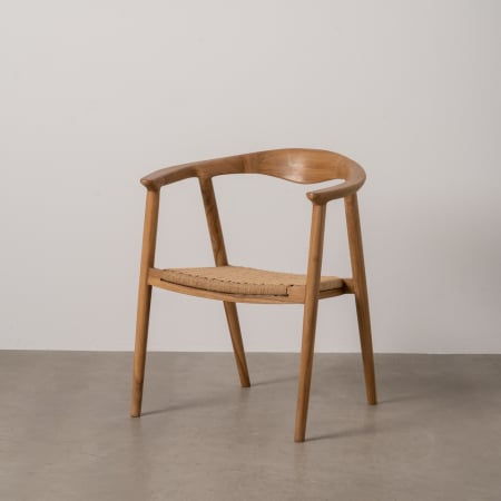 Scaune HORECA - Scaun tec cu sezut plasa pentru decor aerisit|Scaune naturale moderne pentru interioare relaxate