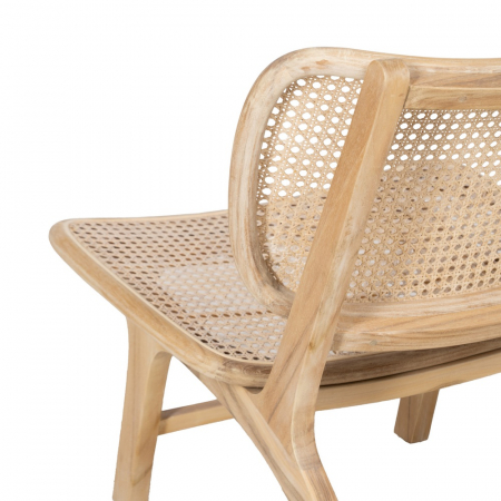 Scaun ratan si tec pentru decor japandi|Scaune cu inspiratie tropicala pentru interioare naturale [8]