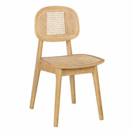 Scaun lemn ulm și ratan împletit – design scandinav rustic modern [2]