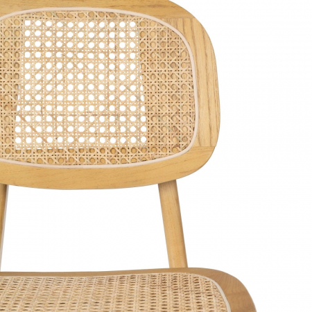 Scaun lemn ulm și ratan împletit – design scandinav rustic modern [5]