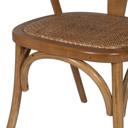 Scaun lemn fag si ratan culoarea mierii|Scaune moderne pentru decor natural [9]