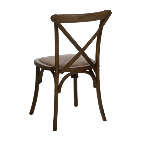 Scaun elegant din lemn masiv maro inchis [3]