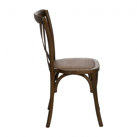 Scaun elegant din lemn masiv maro inchis [2]