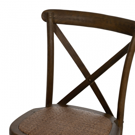 Scaun elegant din lemn masiv maro inchis [5]